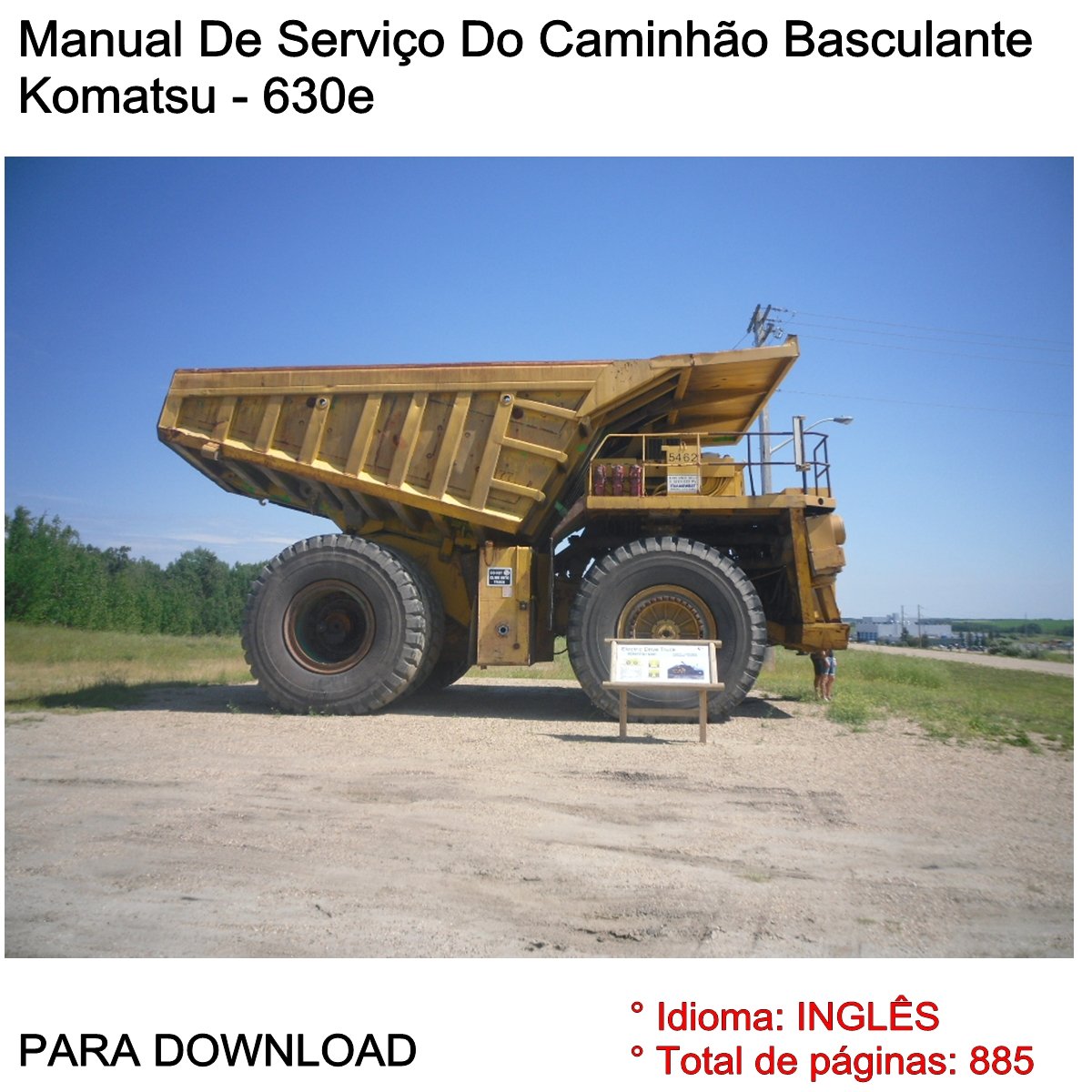 Manual De Serviço Do Caminhão Basculante Komatsu - 630e | Leiturando Saber