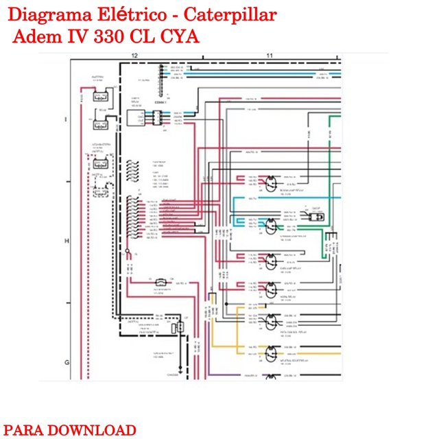 Diagrama Elétrico - Caterpillar Adem IV 330 CL CYA | Leiturando Saber