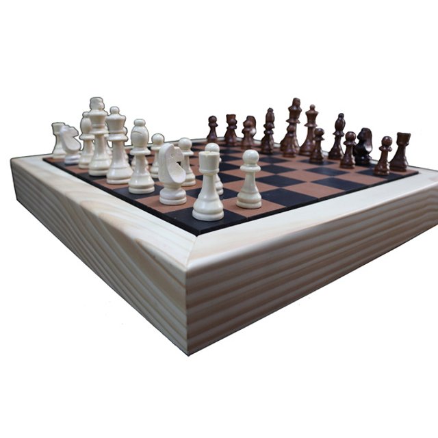 Conjunto de xadrez gigante – Jogo de tabuleiro 3 em 1 Tic Tac Toe para  adultos e crianças com tapete reversível de 24 peças xadrez, jogos internos  e externos para a família