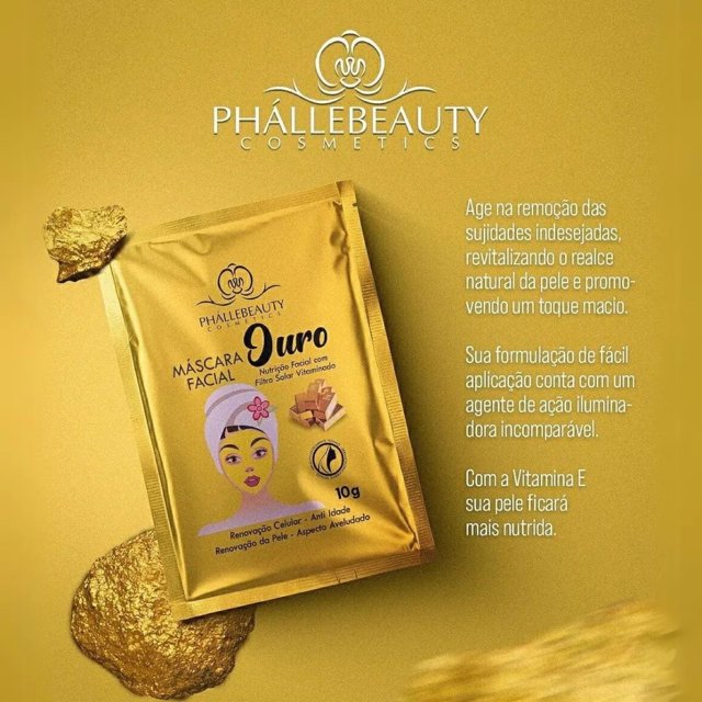 Máscara Facial Gold Phallebeauty | Stela