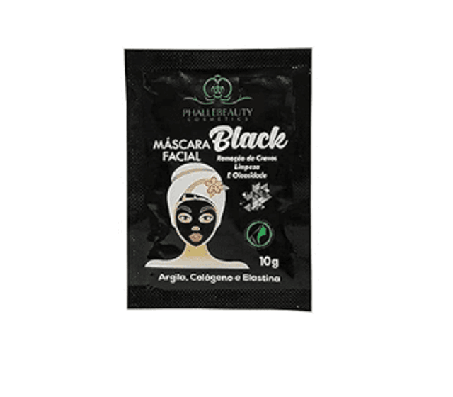 Máscara Facial Black Sachê Phallebeauty | Loja de Maquiagem Online