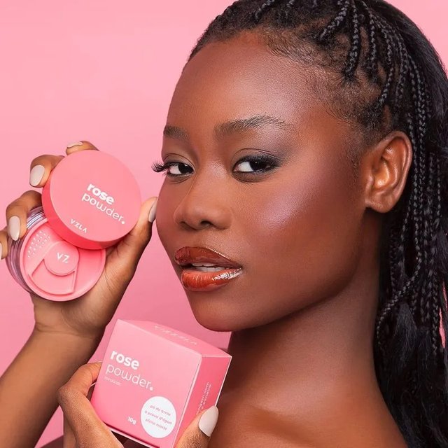 Rose Powder Pó Rosa Vizzela | Loja de Maquiagem Online | Stela