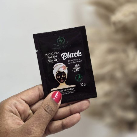インヴェル　① ビューティーマスクALIVEN VISUAL MASK ブラック Máscara Facial Black Sachê Phallebeauty | Loja de Maquiagem Online