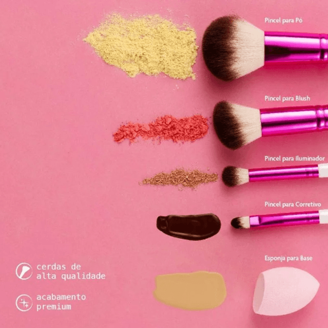 Kit de Pincéis Rosto Ruby Kisses Kiss New York | Loja de Maquiagem