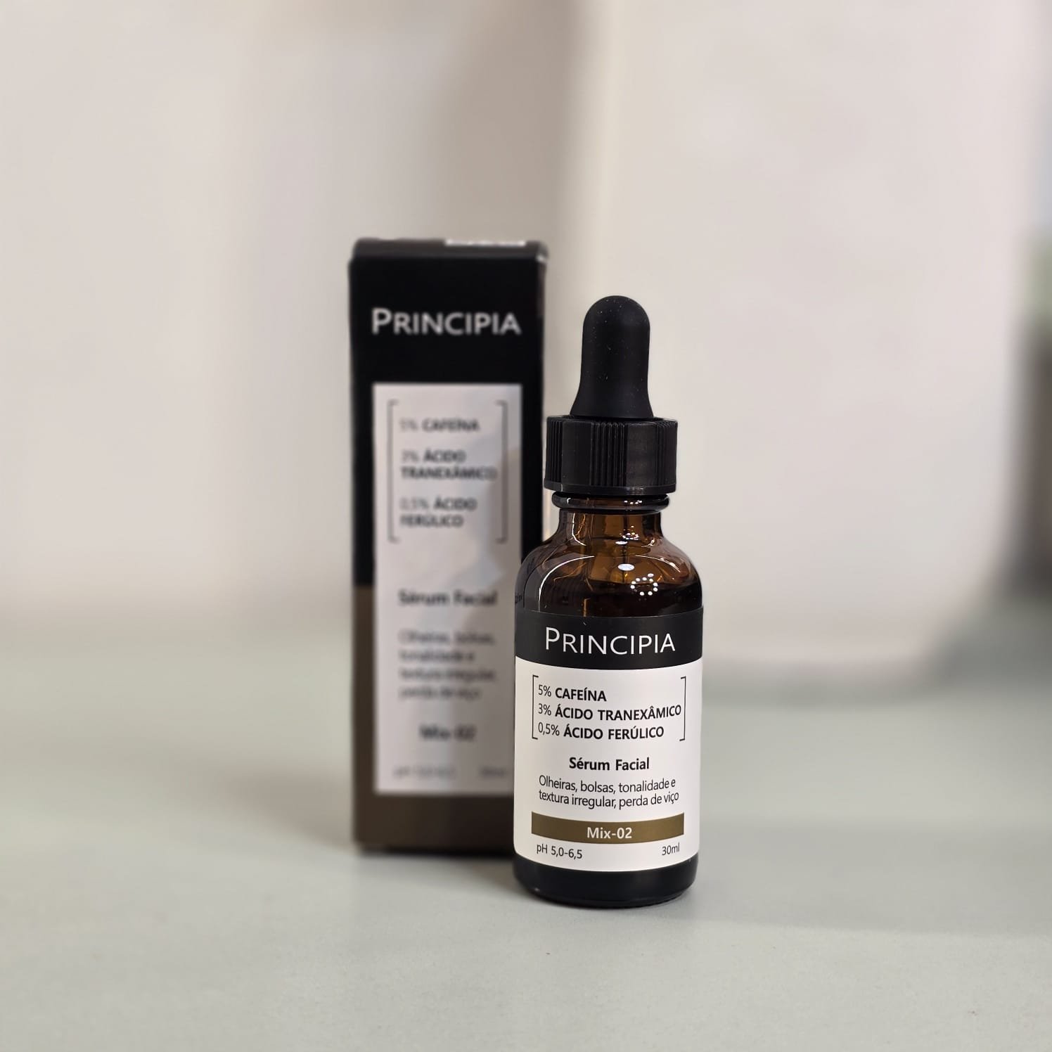 Sérum Facial Cafeína + Ácido Tranexâmico + Ácido ferúlico Mix-02