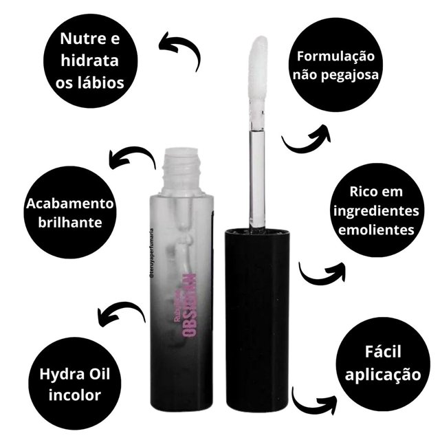 Hydra Oil Óleo Labial Obsidian Ruby Rose | Loja de Maquiagem