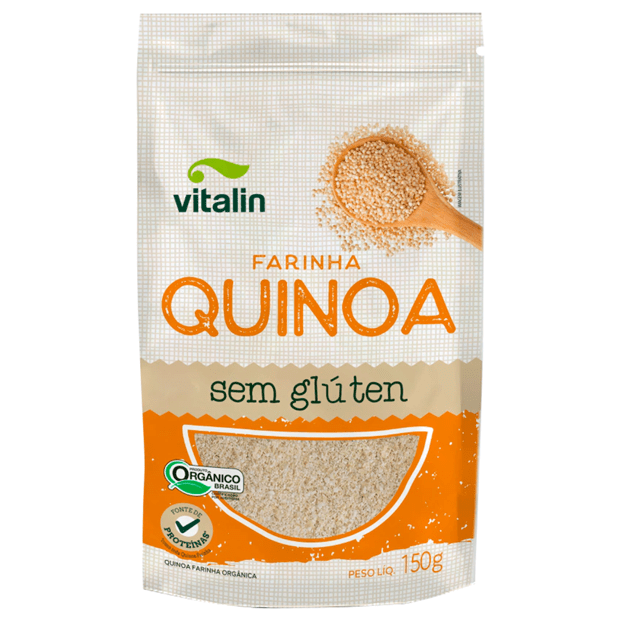 Comprar Farinha de Quinoa Orgânica Sem Glúten 150g Vitalin Frambô