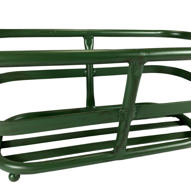 Cesto verde com borda ferro - G | TEIA Conceito