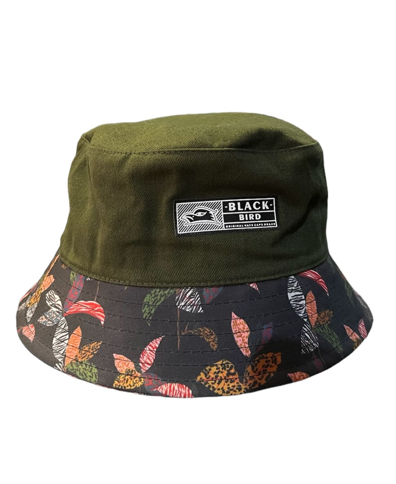 Chapéu Bucket Black Bird - Verde Floral | Kaverna do Rock