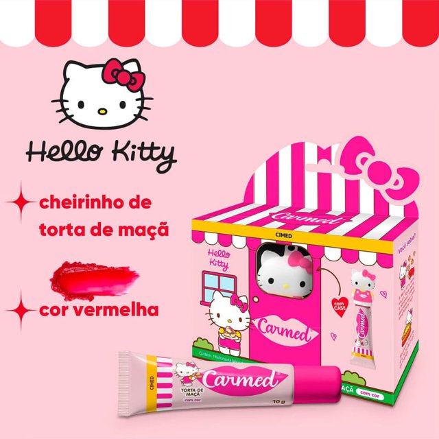 Carmed Hello Kitty Torta de Maçã Hidratante Labial 10g | New Big ...