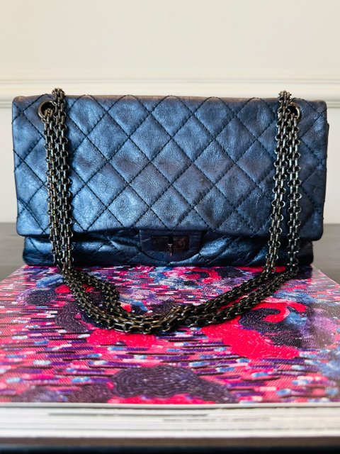 Bolsa Chanel 2.55 Clássica Double Flap 227 Preta