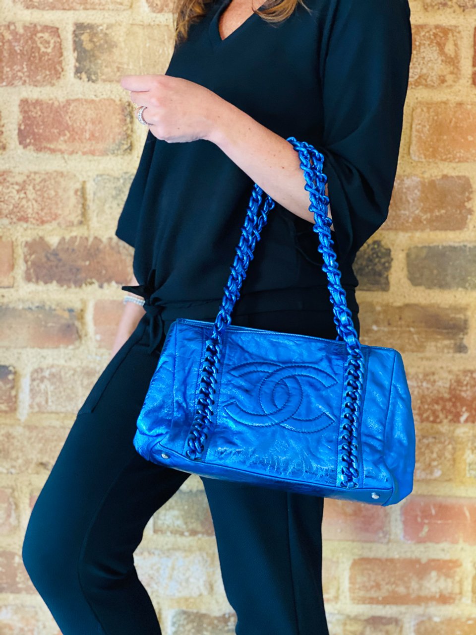 cobalt blue chanel bolsa