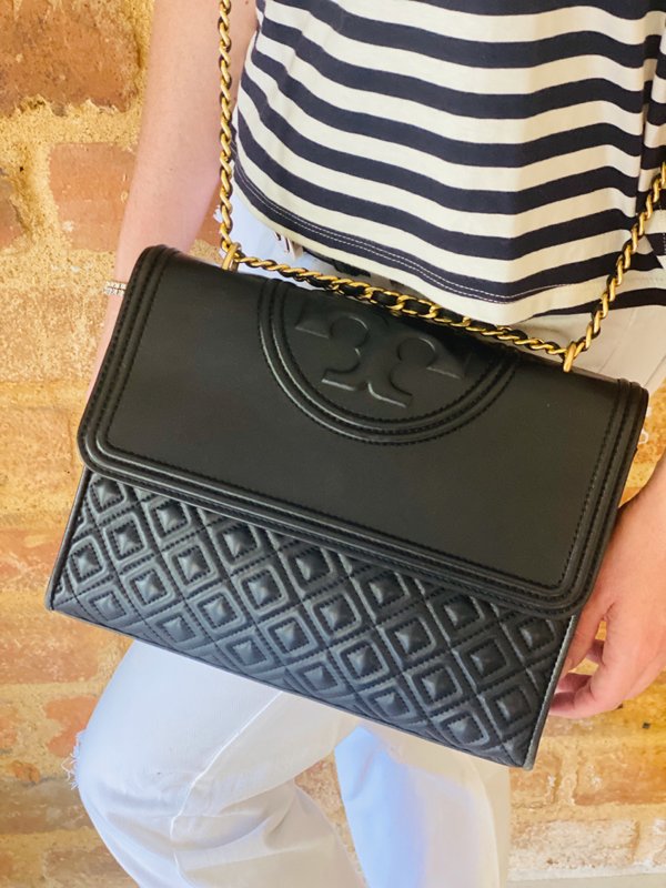 tory burch fleming matte belt bolsa