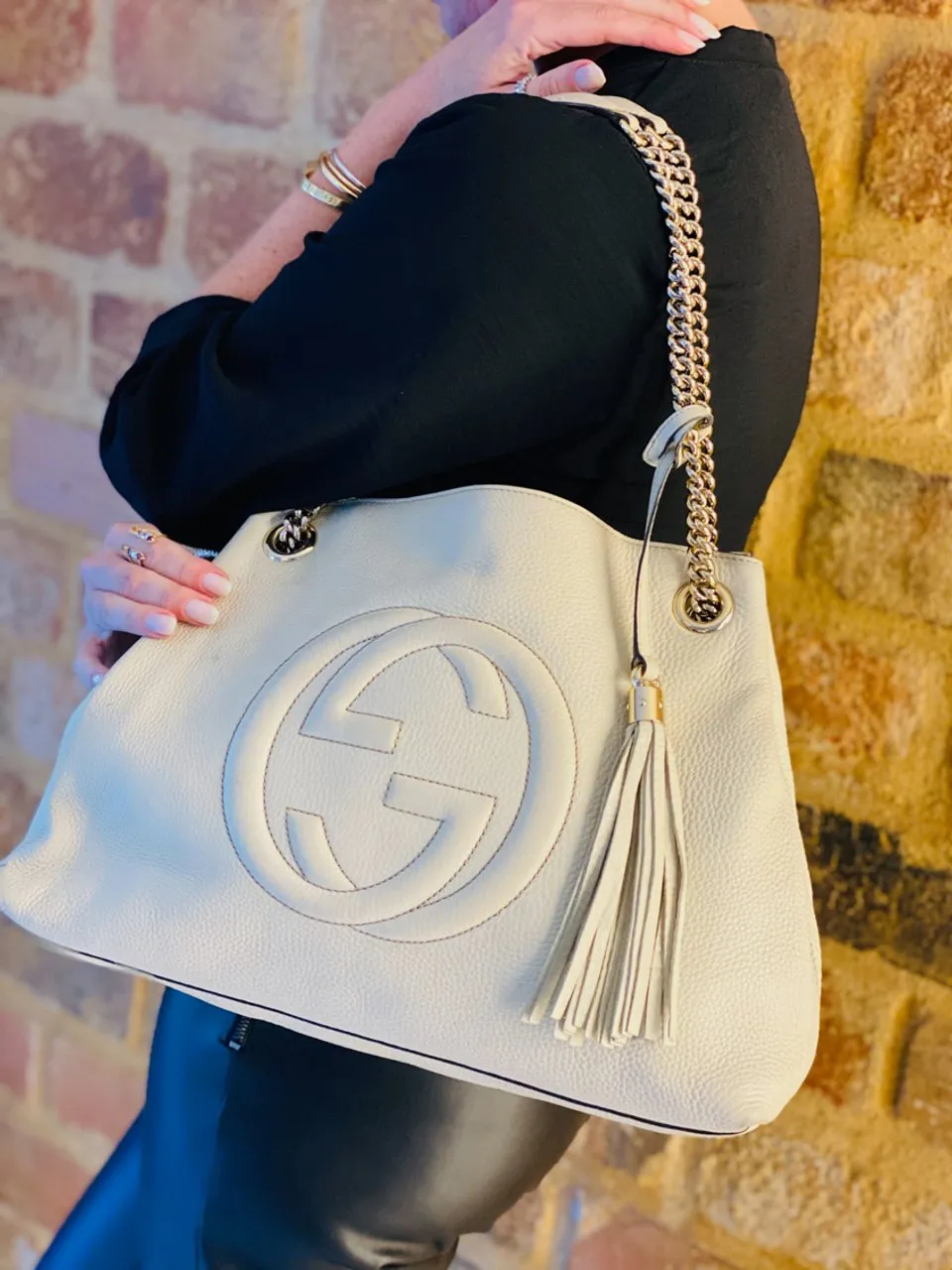 soho leather shoulder bolsa