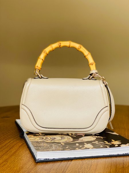 gucci top handle bamboo bolsa