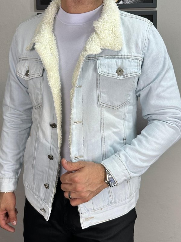 JAQUETA JEANS CARNEIRO METAL CARBONO | usedufeh