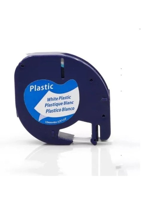 Compatibile Letratag 12mm Nastro Etichette Aken 12mm X 4m - Compatibile Dymo LetraTag, Nero Su Bianco, 5 Pezzi Compatibile Letratag Lt100h