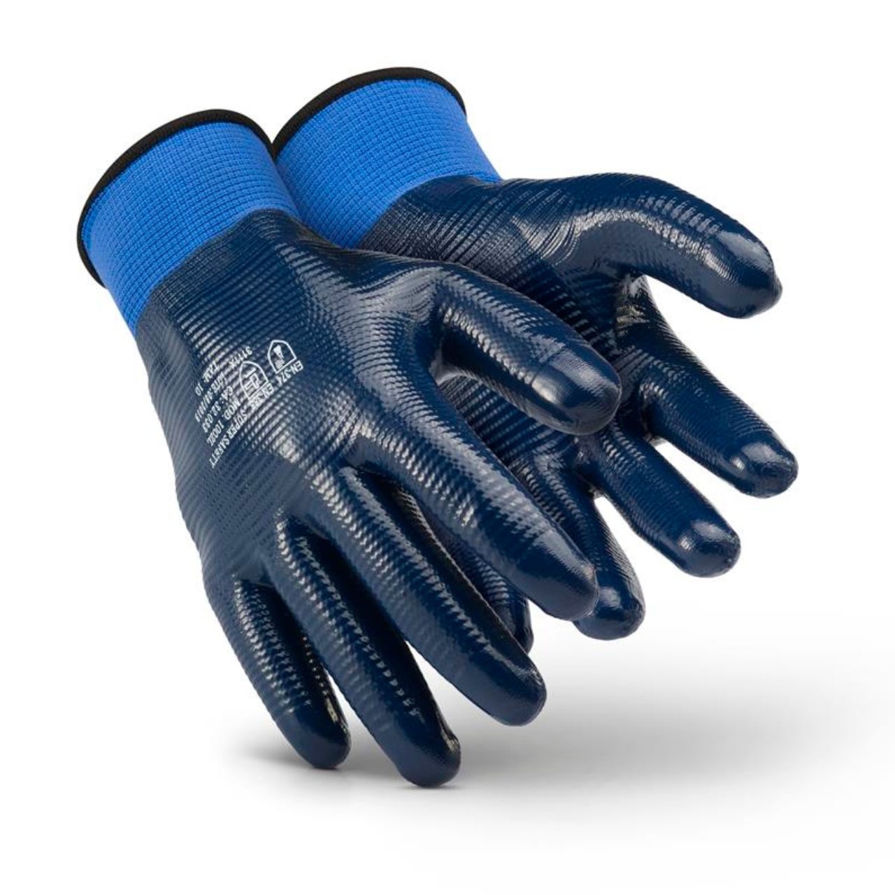 LUTZ HUELLE スパークルベスト 36 ネイビー Luva Revestida com Banho Nitrilico SS1002L Super Safety CA 49434