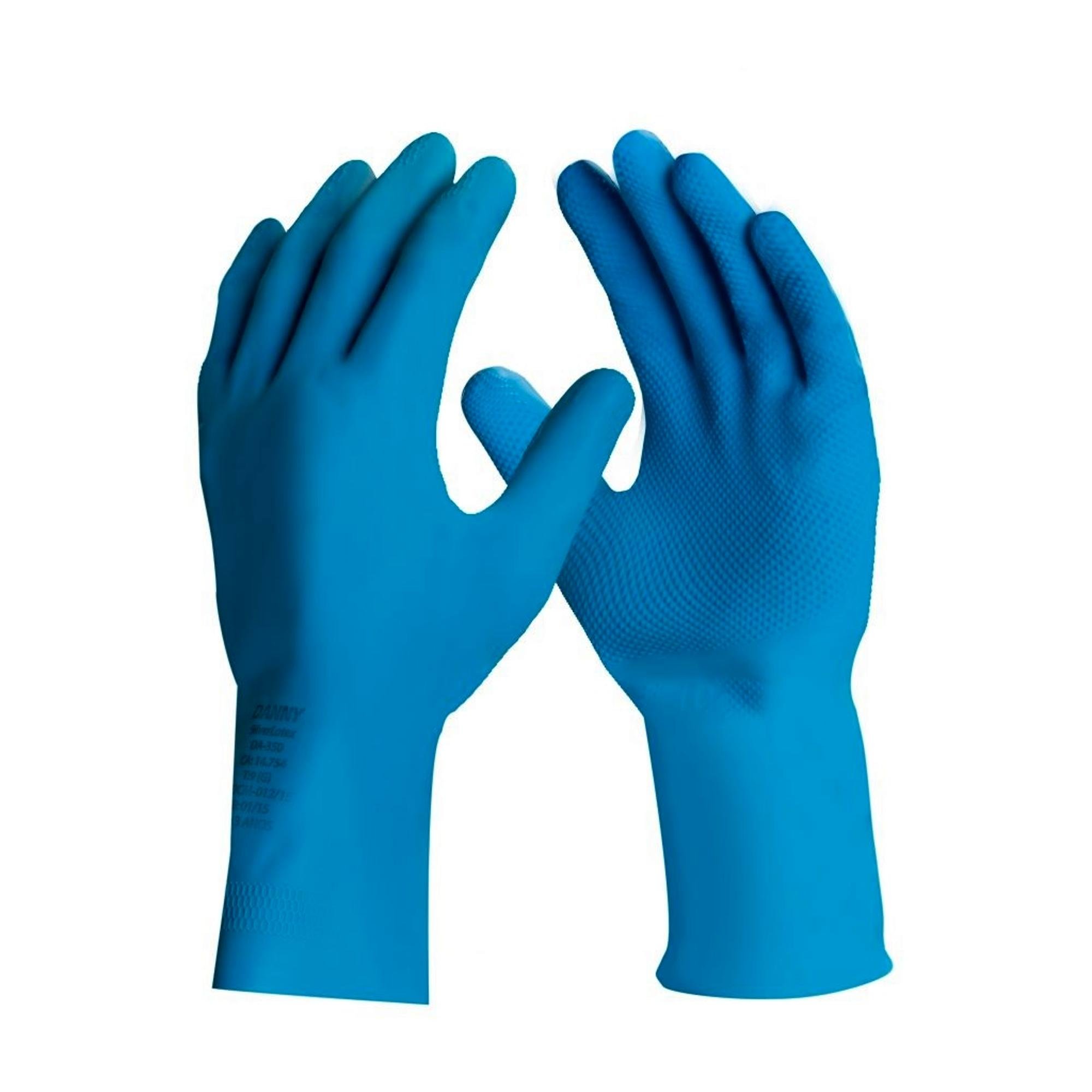 ハレルヤ Luva de Látex Silver Hipoalergênica Azul Danny CA14754 | De Paula