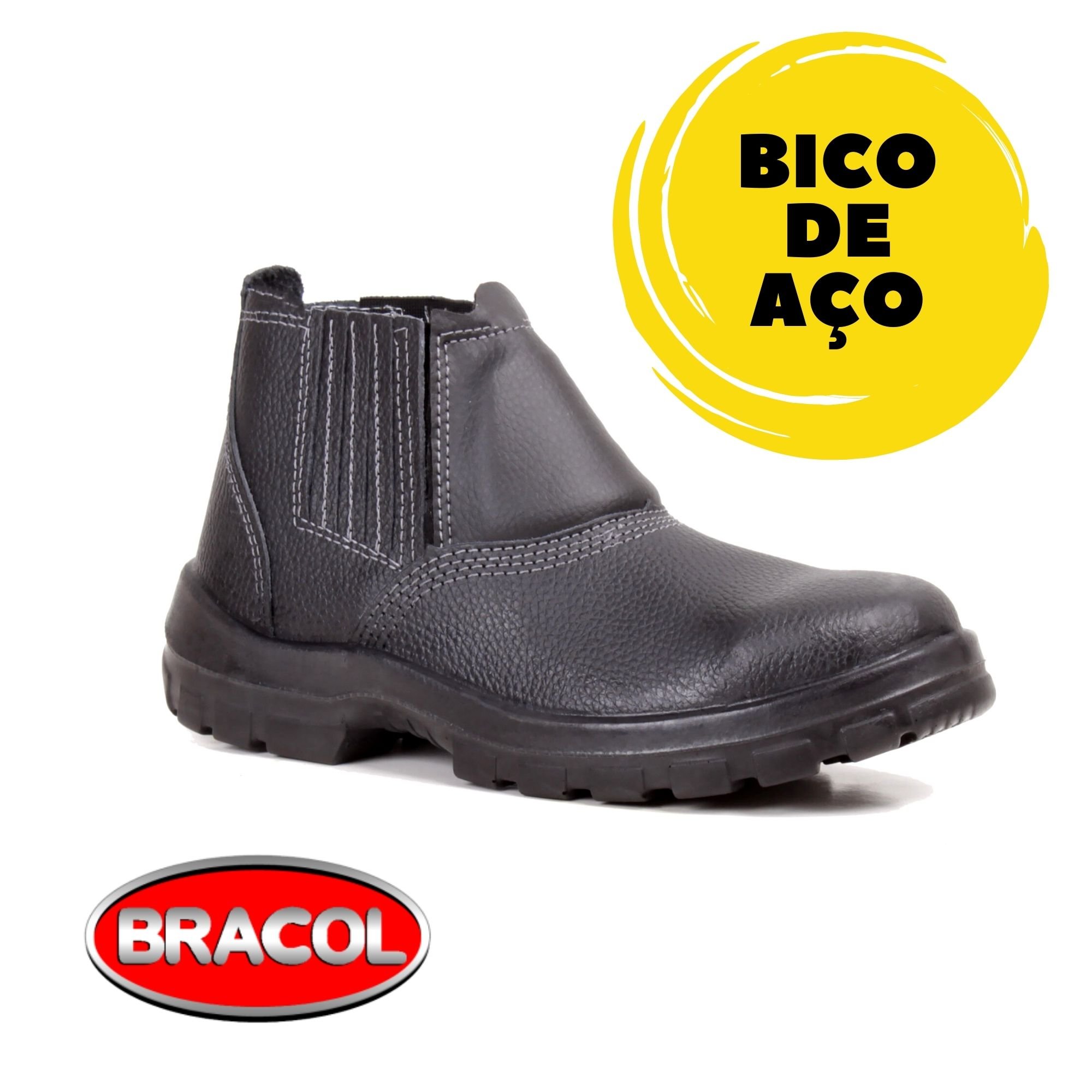 Ca bota fashion com biqueira de aço