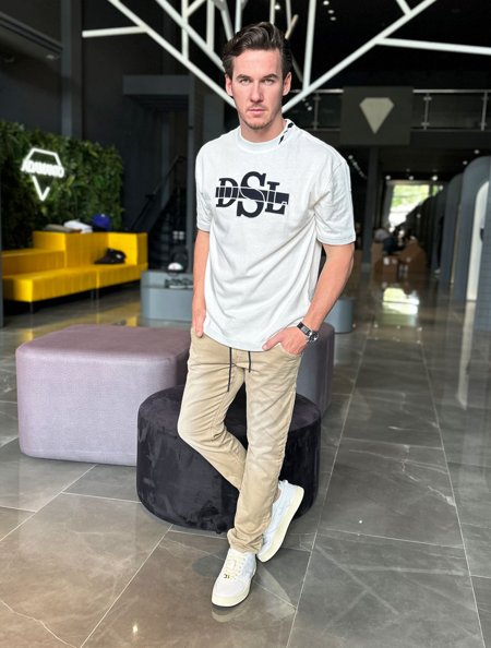 Camiseta Diesel Oversized T-Washrot T-Shirt A08566 Off White