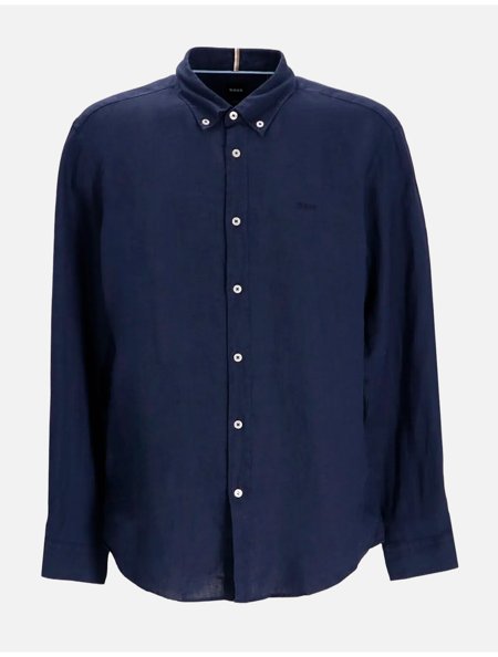 Camisa Hugo Boss Masculina Slim Fit H-ROAN-BD-E-C1-243 Azul