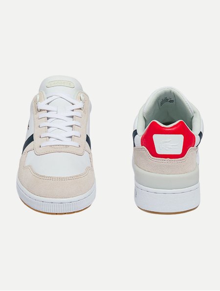 Tênis Lacoste Masculino T-Clip 40SMA0048BR407 Tricolor Br/Mr/Vm