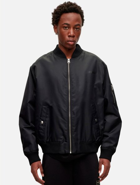 HUGO BOSS gimmick blouson black 短丈 L Jaqueta Hugo Boss Masculina Regular Byler 2321 Preta | Adamanto Store
