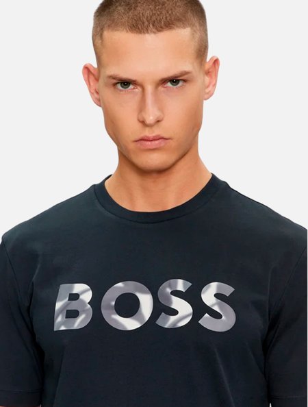 Camiseta Hugo Boss Masculina Thompson 15 Regular Azul Marinho ...