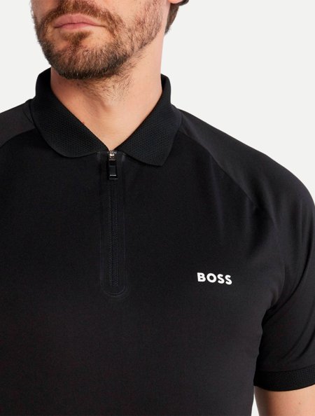 Polo Hugo Boss Masculina Slim Fit Philicular Preta | Adamanto Store