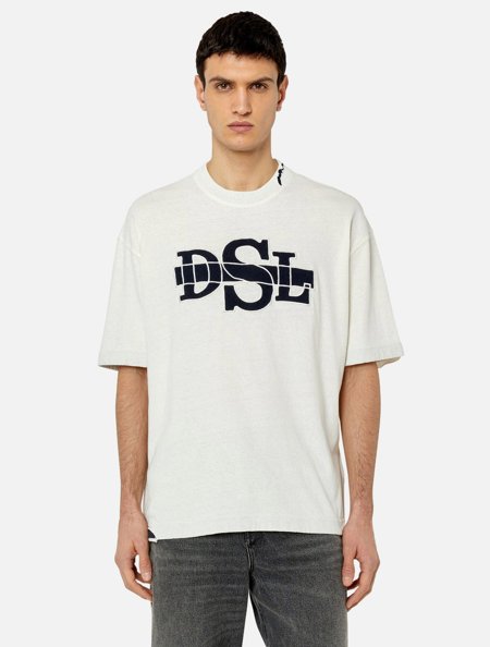 Camiseta Diesel Oversized T-Washrot T-Shirt A08566 Off White