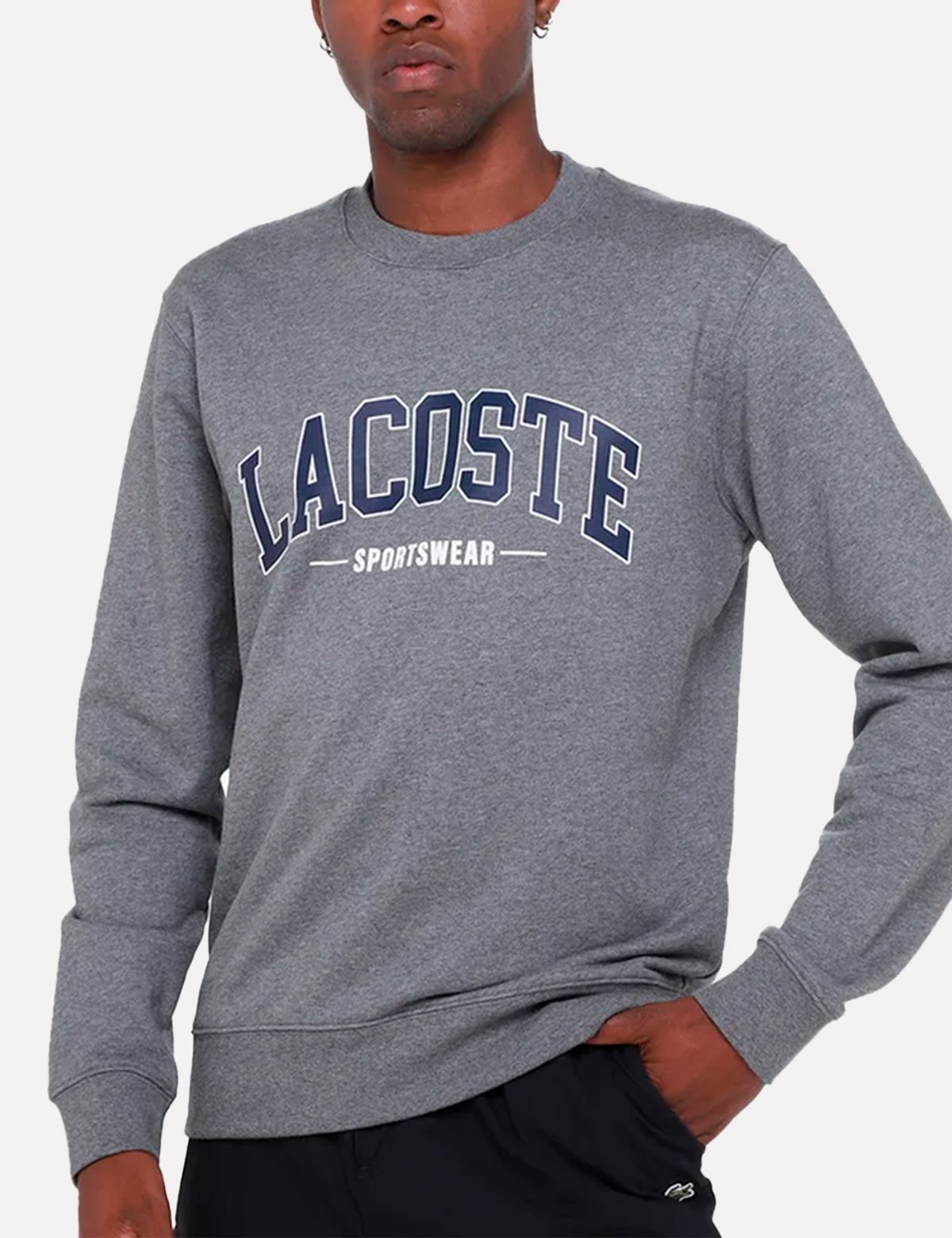 ラットマン Blusa Moletom Masculina Lacoste Classic Fit SH2662 Chumbo Mescla