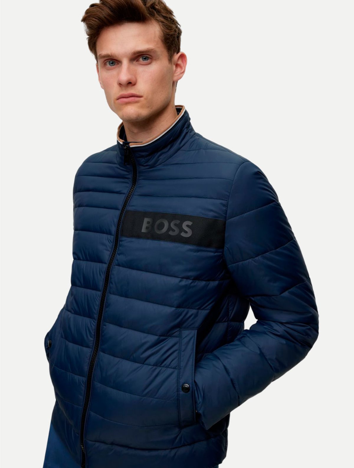 Jaqueta Hugo Boss Masculino Puffer Darolus Azul Marinho | Adamanto