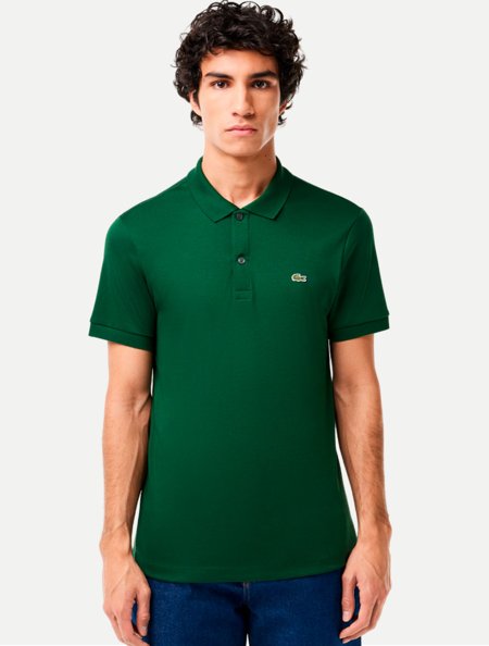 Polo Lacoste Masculina Regular Fit MC DH205023 Verde | Adamanto Store