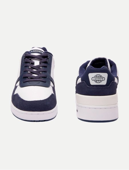 Tênis Lacoste Masculino T-Clip 46SMA0070BR Branco/Azul Marinho