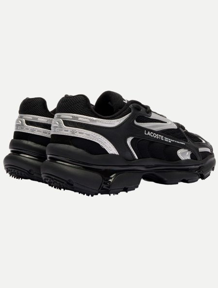Tênis Lacoste Masculino 47SMA001302H Silver Preto | Adamanto Store