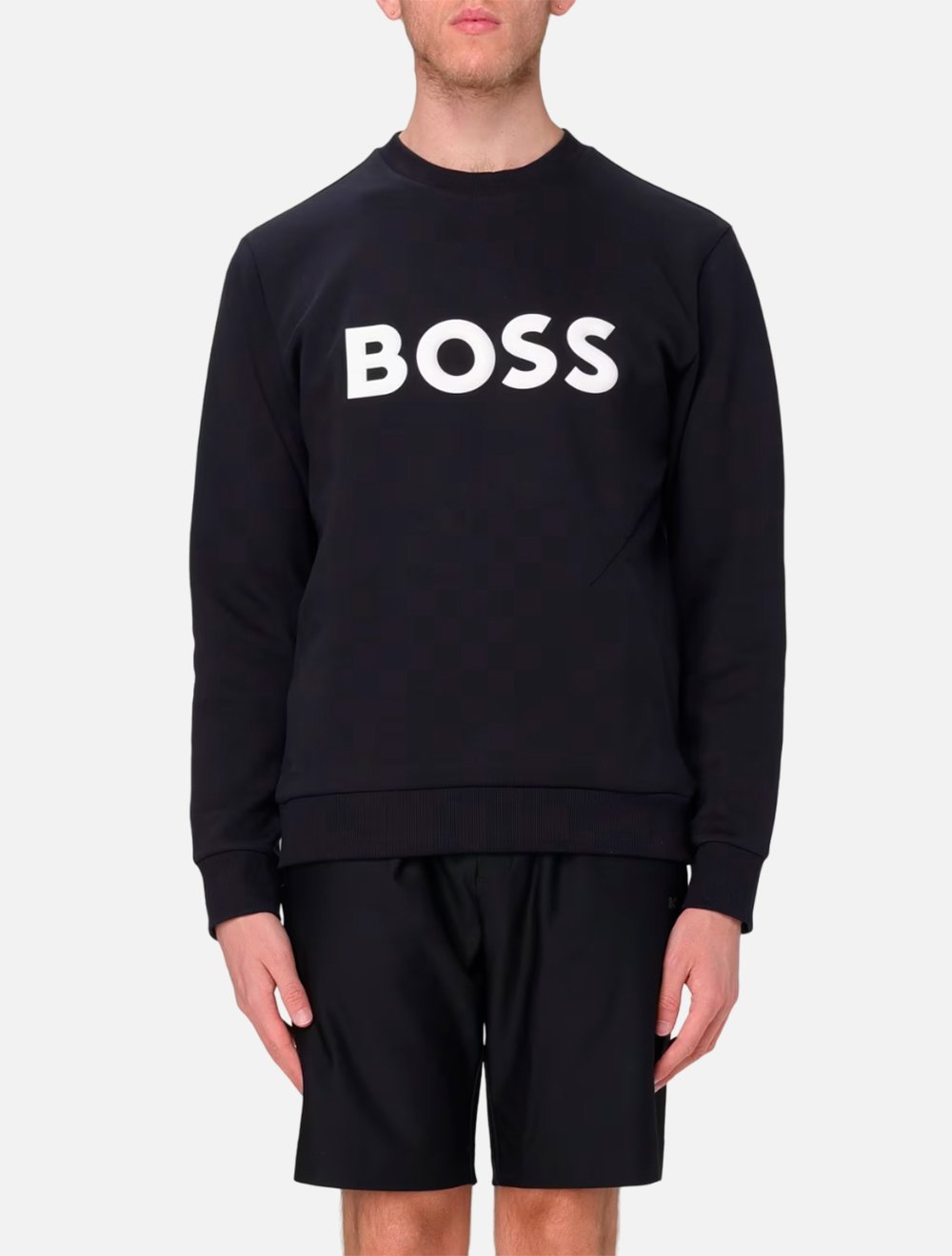 Blusa Hugo Boss Masculina Moletom Regular Salbo 1 Azul Marinho