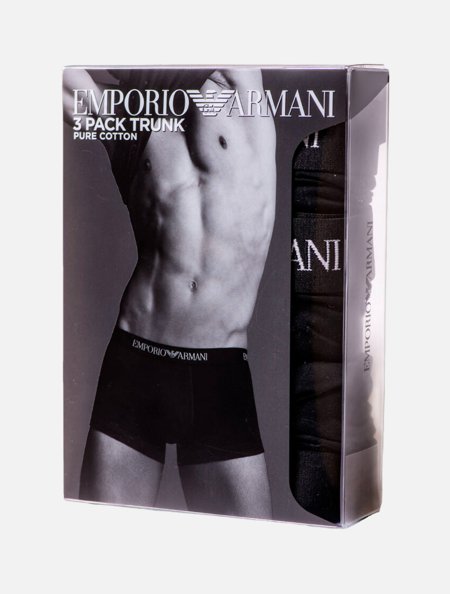 Kit Cueca Emporio Armani Masculina 111610CC722 Preta 3UN