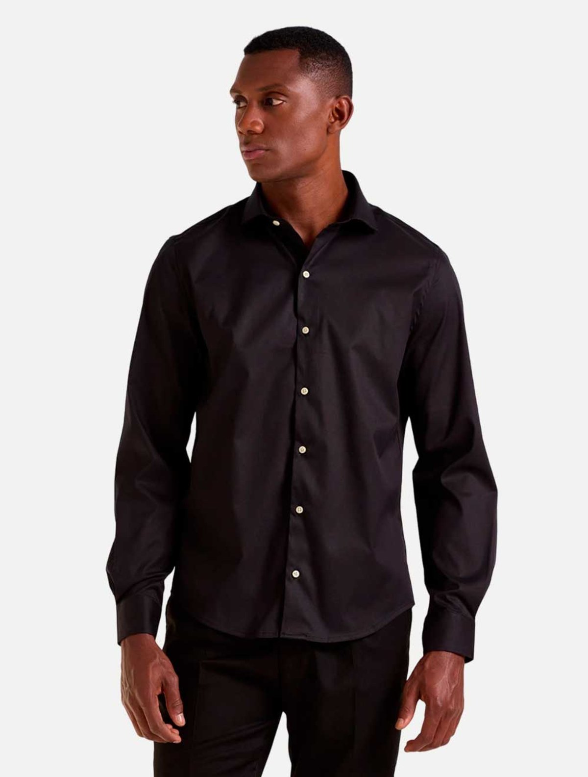 Camisa Zak Masculina Slim Stretch ML 46YB043 Preta | Adamanto Store