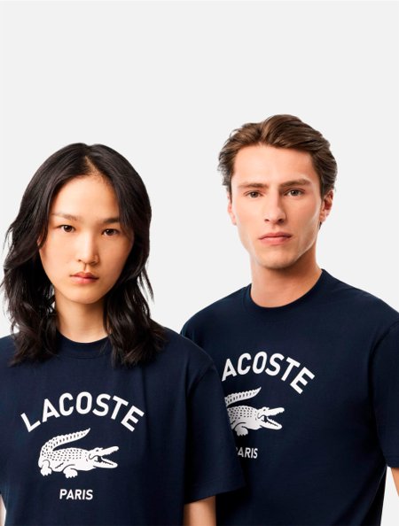 Camiseta Lacoste Classic Fit TH2733166 Azul Marinho | Adamanto Store
