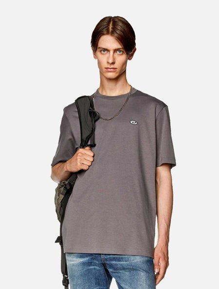 Camiseta Diesel T-Just Doval A03819 Regular Cinza Chumbo