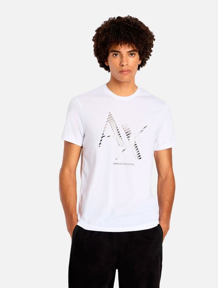 Camiseta Armani Exchange Masculina Regular Tkd 6RZTKD Branca