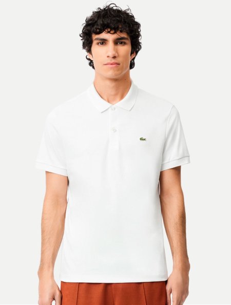 Polo Lacoste Masculina Regular Fit DH205023 Branca | Adamanto Store