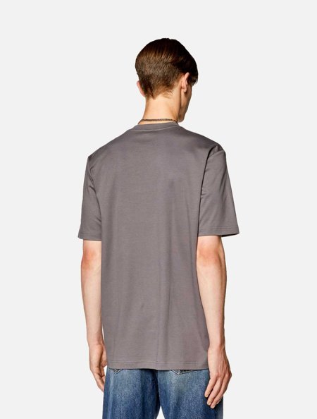 Camiseta Diesel T-Just Doval A03819 Regular Cinza Chumbo