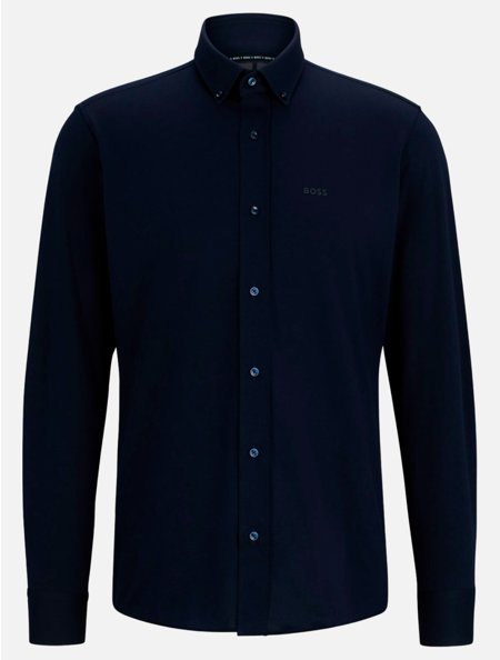 Camisa Hugo Boss P-Joe 222 Regular Fit Azul Marinho | Adamanto Store