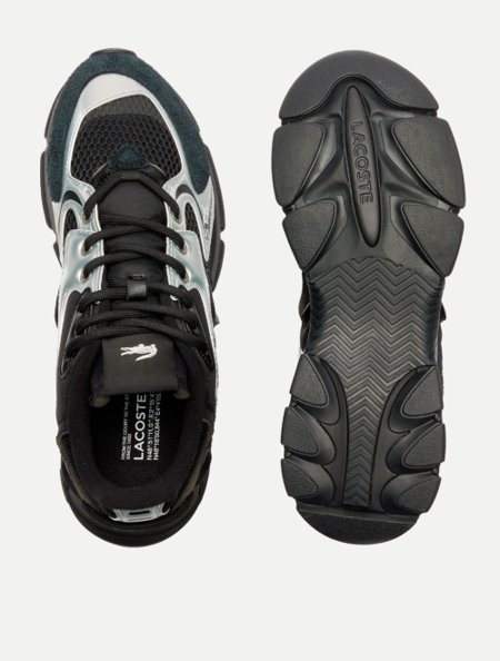Tênis Lacoste L0003 Neo 47SMA0105 Preto/Prata | Adamanto Store
