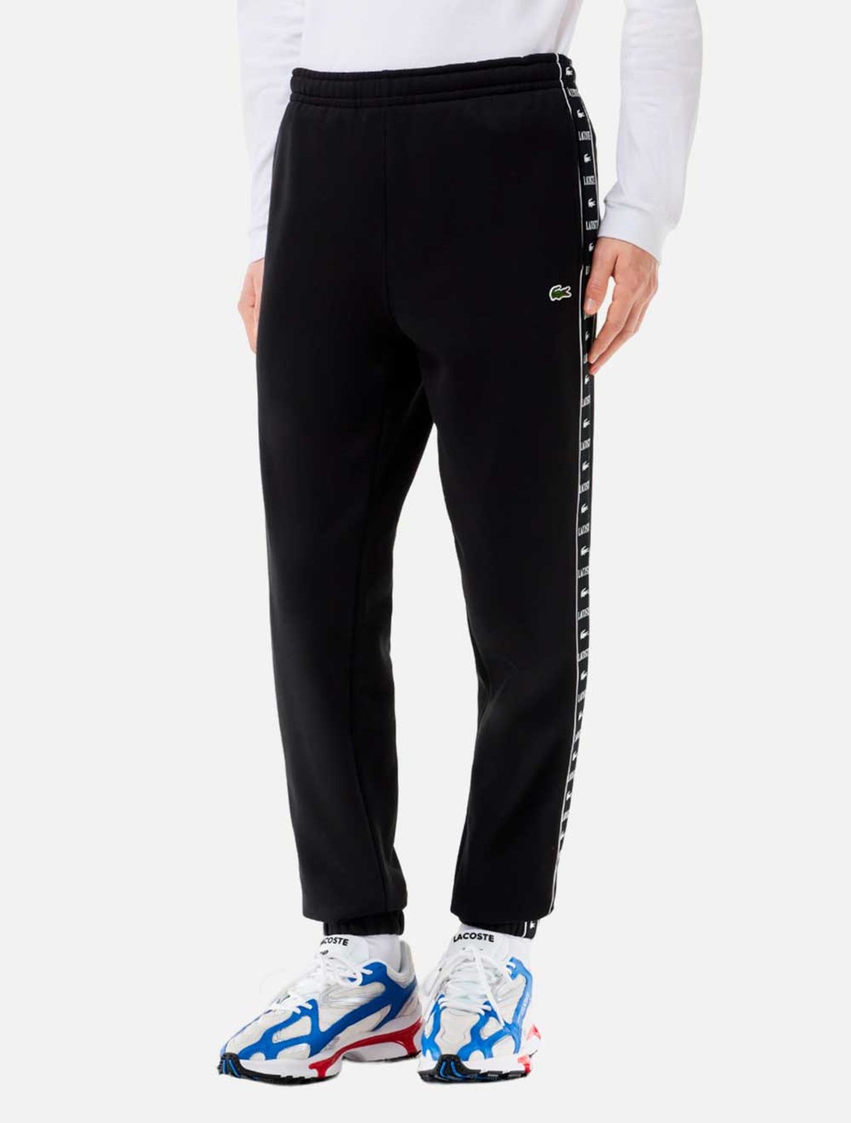 Calça Lacoste Masculina Moletom Tapered Fit XH7412 Preta