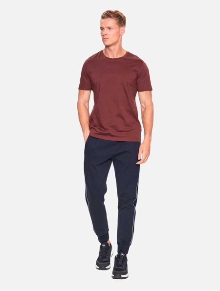 Calça Hugo Boss X Porsche Masculina Malha Lamont 260 Azul Marinho