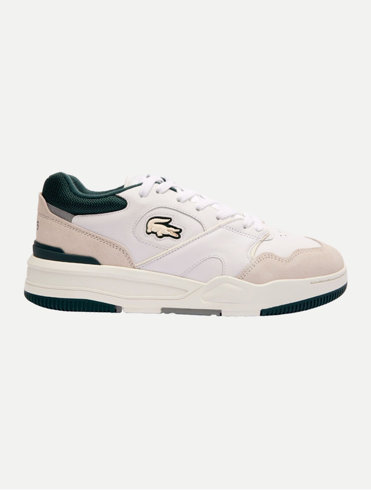 Tênis Lacoste Masculino Lineshot 46SMA0088 Branco / Verde Escuro