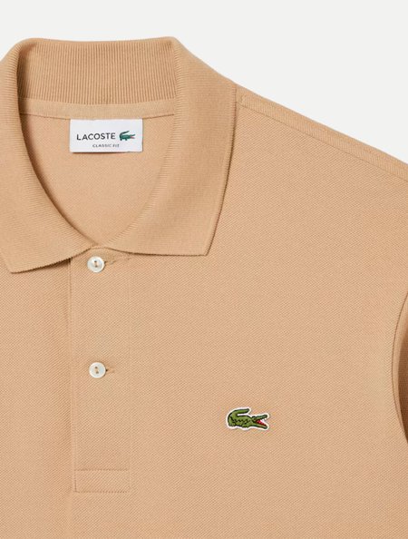 Polo Lacoste Masculina Classic Fit L121223 Cáqui | Adamanto Store